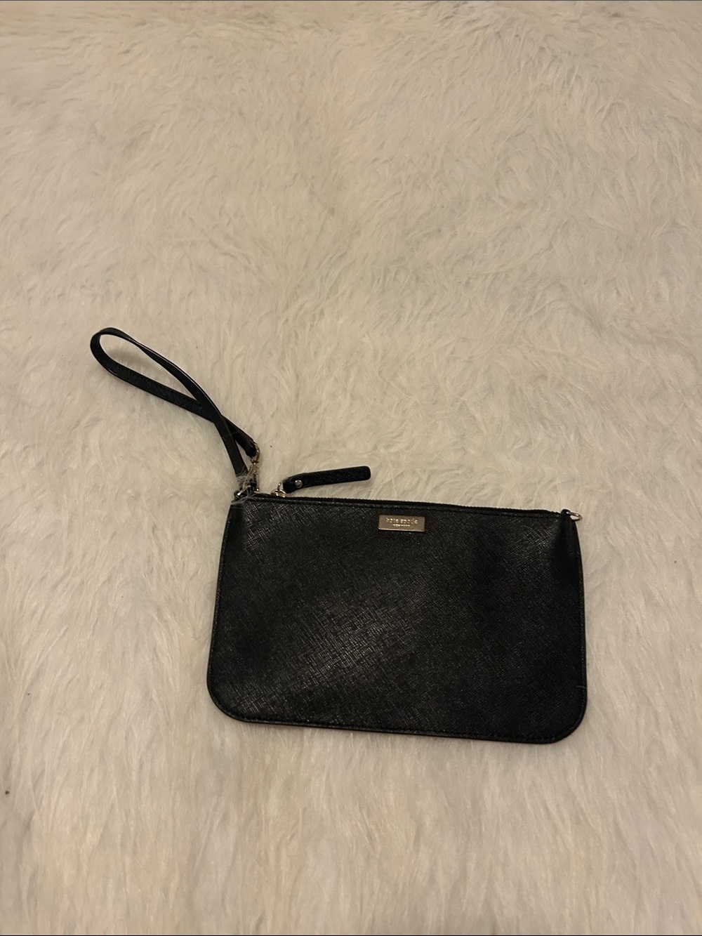 kate spade Black Leather Wristlet Clutch